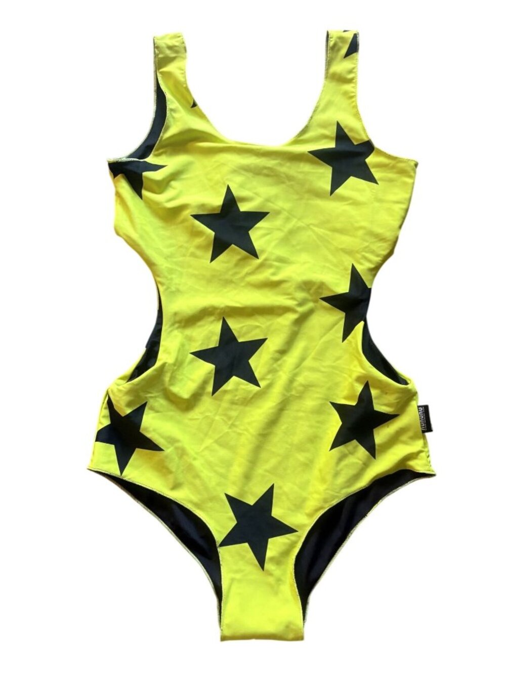 nununu All Star Cut OutSwimsuit in Hot Lime